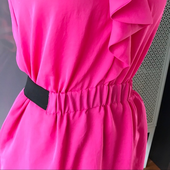 RACHEL Rachel Roy Pink Asymmetrical Flounce Dress - Picture 3 of 6